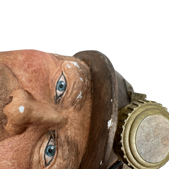 Vintage Lakeland Studios Masquerade Miner Wall Head Bust Chalkware Decor 1998 - Picture 9 of 10